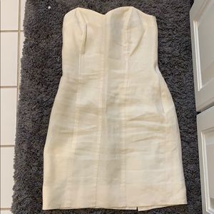 Linen strapless dress